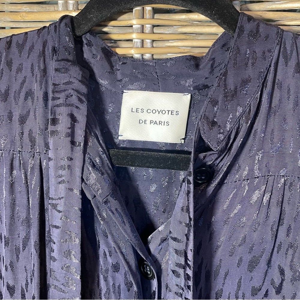 Satin Ruffle Mini Button Down Dress - size Small - Picture 4 of 12